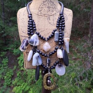 Chico's Boho Tribal Statement Necklace